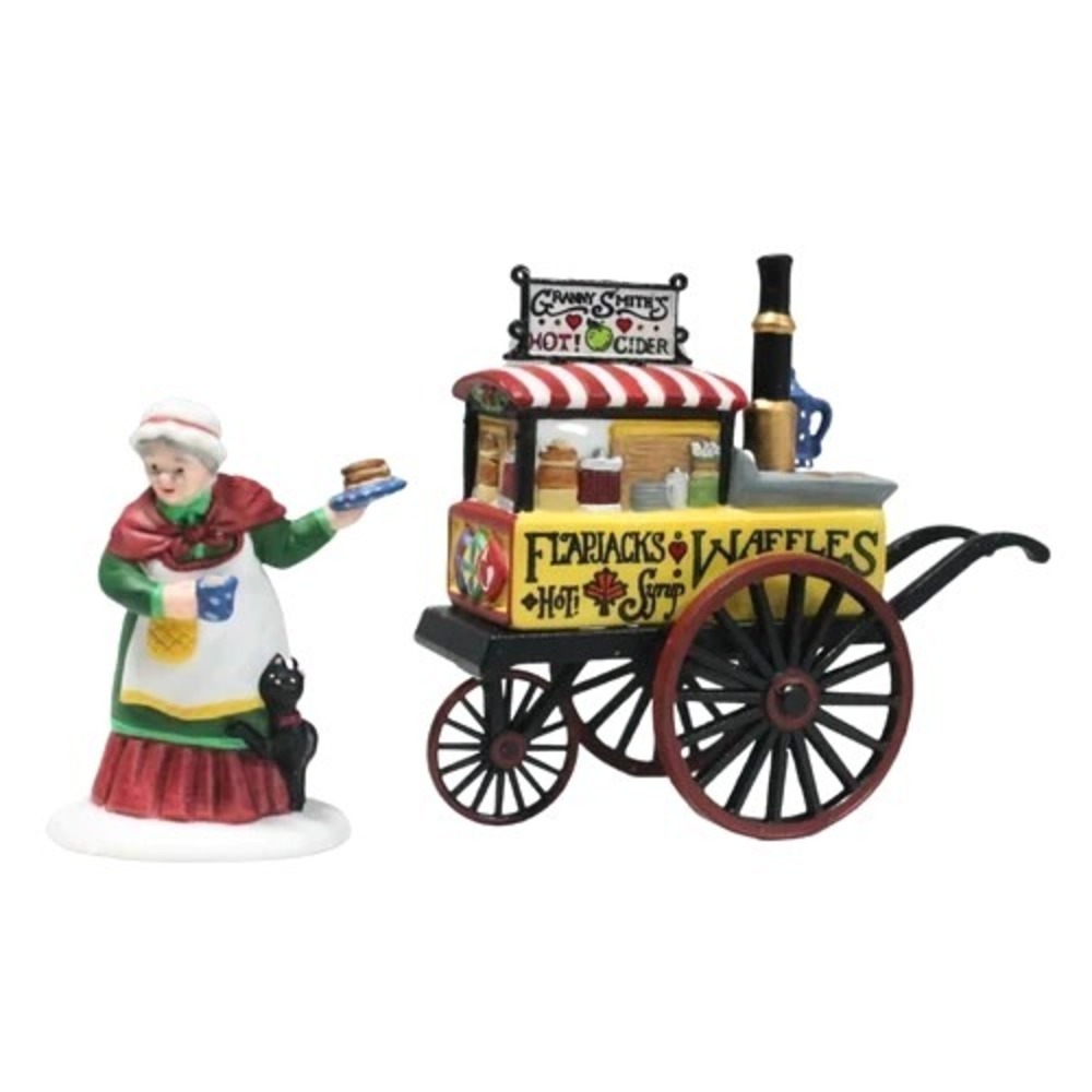 DEPT 56 HERITAGE VILLAGE CHRISTMAS BAZAAR... FLAP JACKS & HOT CIDER - RETIRED